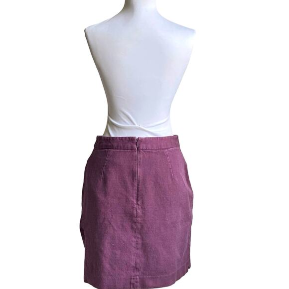 ANTHROPOLOGIE TABITHA Runny Yoke Pleated Asymmetrical Skirt Pockets SZ 4 Boho - Picture 4 of 8
